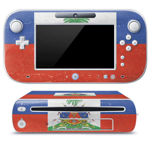 Haiti Flag Distressed Wii U (Console + 1 Controller) Skin